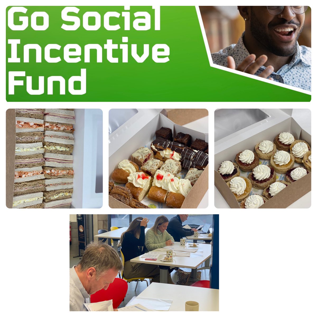 work_west's tweet photo. Lovely start to the morning thanks to @abilitycafe @USEL182 for the delicious treats to fuel us through the @belfastcc #GoSocial #IncentiveFund shortlisting!😋#BuySocial https://t.co/hIdndseuqg