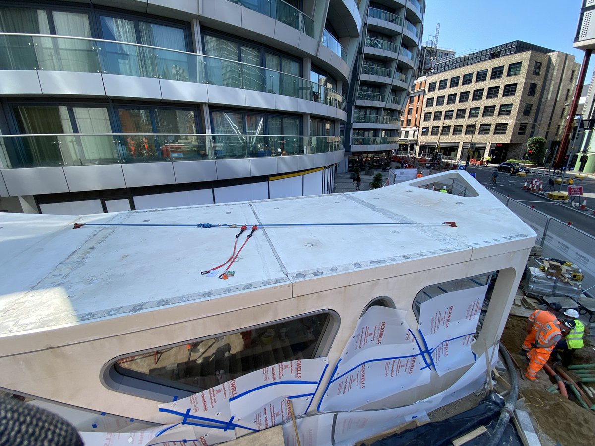 SRL_London's tweet photo. Application of locally reinforced waterproof coatings to the canopy over a new entrance to Old Street Underground Station. All works completed outside of normal hours. @SCAlliance3 @Flexcrete  @morgansindall #RepairReinstateRestore https://t.co/rcIMpwbnl2