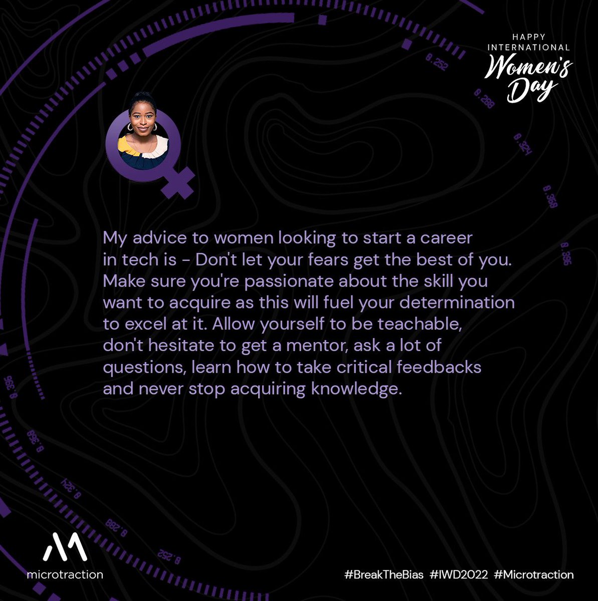 microtraction's tweet photo. Meet @Jaydeecute, Product Designer @PatriciaSwitch 🚀

#BreakTheBias #IWD2022 #Microtraction https://t.co/7zzQ4ukLxo
