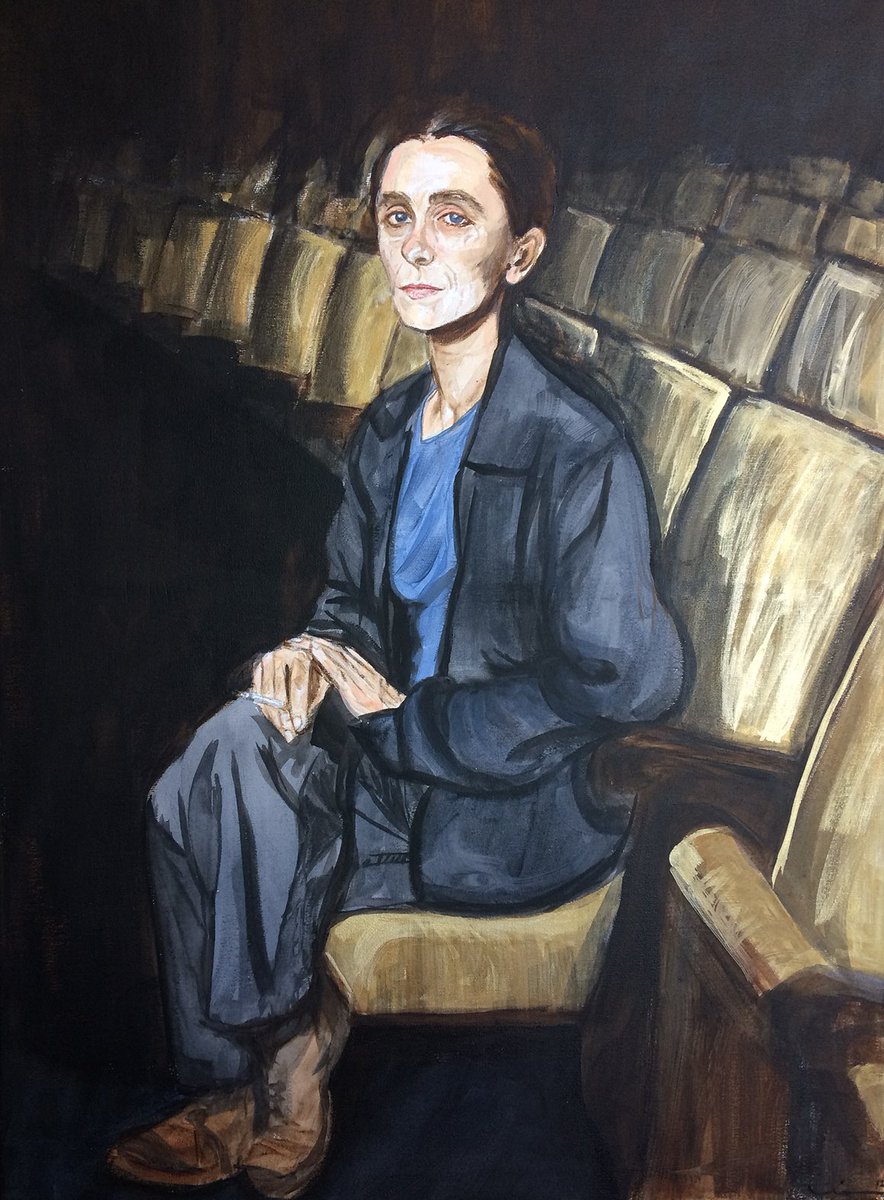 #tbt #internationalwomensday Pina Bausch, #acrylicpainting on canvas, 50x70, now belonging to a private collector #portrait #figurative #retrato #femalegaze #femaleportrait #femalefigure #femaleartist #painting #pintura