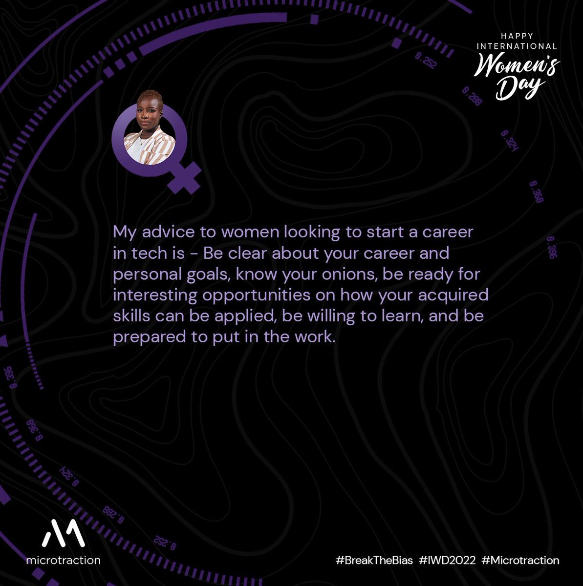 microtraction's tweet photo. Meet @itsyemi_, Senior Communications Officer @weare54gene 🚀

#BreakTheBias #IWD2022 #Microtraction https://t.co/flxz5ut1JT