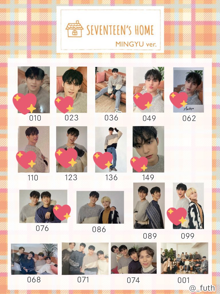 mingyu___9_'s tweet photo. SEVENTEEN HOME トレカ　交換

譲) ジュン���エスクプス　ミンハオ　ウジ　ドギョム　ジョシュア　バーノン　ディノ　スングァン

求) ミンギュ　💖のもの

#SEVENTEEN交換 https://t.co/P2zpDVbKGX