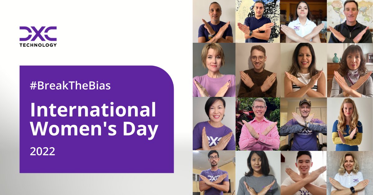 At DXC, we believe in equality. It’s core to our values: Deliver, Do the right thing, Care, Collaborate, and Community. Individually, we're all responsible for our actions — all day, every day. Together, we can all break the bias — on #IWD2022 and beyond.

#WeAreDXC