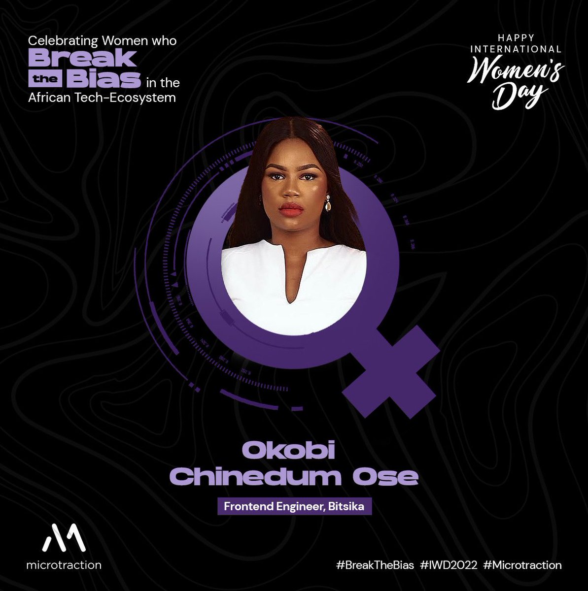 microtraction's tweet photo. Meet @mercy__o, Frontend Engineer @BitsikaAfrica 🚀

#BreakTheBias #IWD2022 #Microtraction https://t.co/d8hDZPLJAR