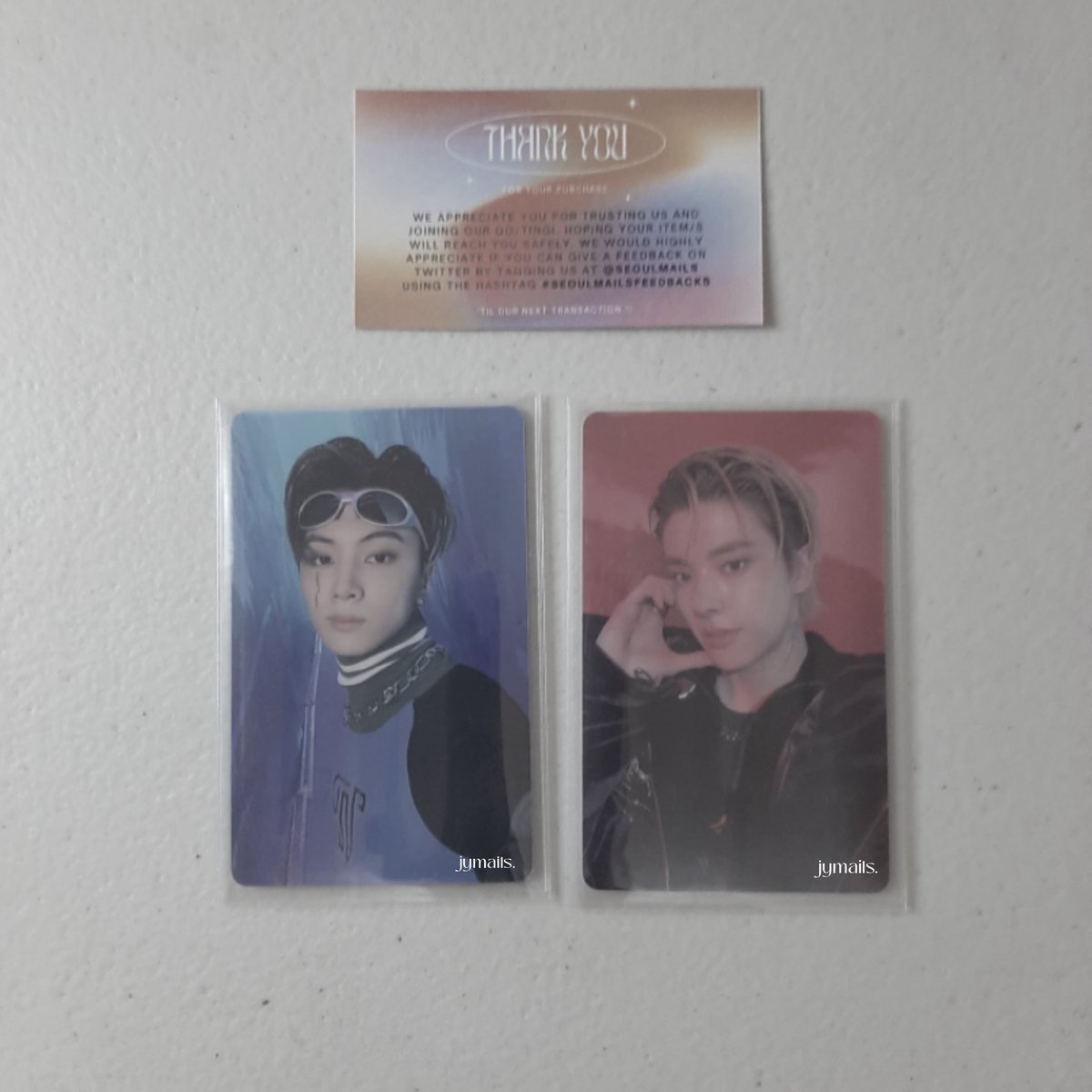 jseongi's tweet photo. ( from @seoulmails ) — #jymails 🎱
thank u so much for the smooth transaction and for packing jayke securely. they came home safely !
#SeoulMailsFeedbacks .ᐟ https://t.co/CCM3LpEcjh