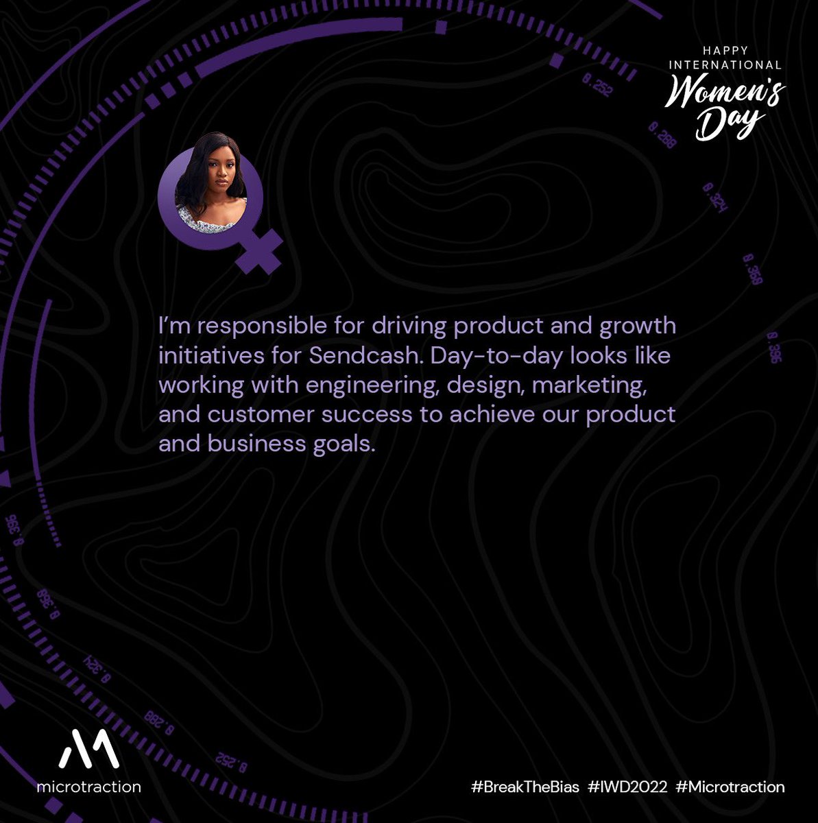 microtraction's tweet photo. Meet @TejuAdeyinka, Head of Growth @helicarrierinc 🚀

#BreakTheBias #IWD2022 #Microtraction https://t.co/sbVGc5ffvW