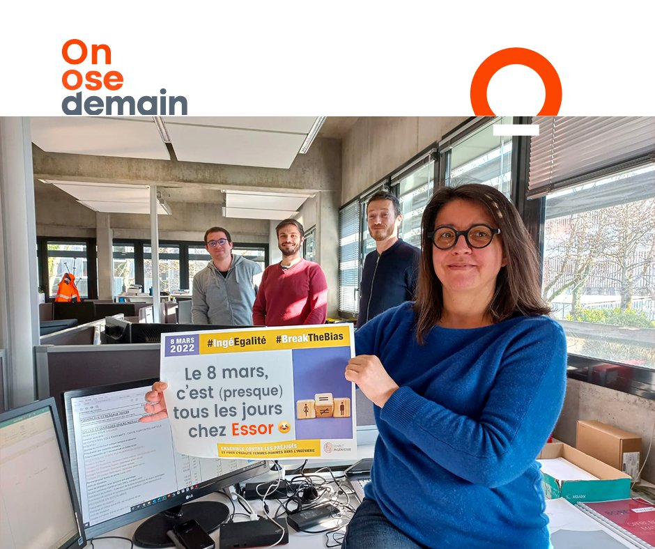 [📅Journée internationale des droits des #femmes] En ce 8 mars, nous tenons à célébrer toutes nos collaboratrices qui évoluent dans les métiers de l’#immobilier d’entreprise au sein de notre Groupe Essor. #WomenAtEssor #IngéEgalité #BreakTheBias