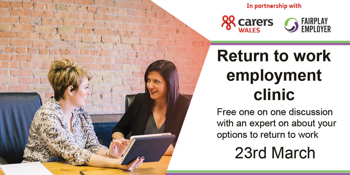 Are you a #carer or someone who has recently had their caring role end and you are looking to return to work?

We have partnered with <a href="/chwaraeteg/">Chwarae Teg</a> Fairplay Employer program to offer you one on one sessions to discuss your skills and employment options

eventbrite.co.uk/e/carers-wales…