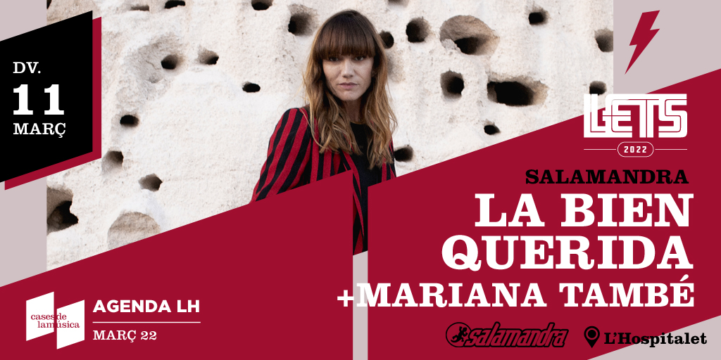 CasaMusicaLH's tweet photo. Aquest divendres 11 de març més concerts al @letsfestival ❗️

@LaBienQuerida  + @lamarianatambe  
Sala Salamandra⚡️

@shegomanda  + The Bounties
 Espai Zowie⚡️

➡️ Més informació i entrades a https://t.co/12umDIsPpy https://t.co/zu341J5CT4