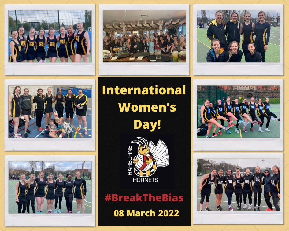 It’s International Women’s Day #IWD2022! The 2022 theme is #BreakTheBias, this encourages us all to continue to challenge bias/discrimination in netball and the wider world. 

Here’s to all the AMAZING Hornets Women! 🐝💛💐🖤 #netballfamily #hornets #InternationalWomensDay2022