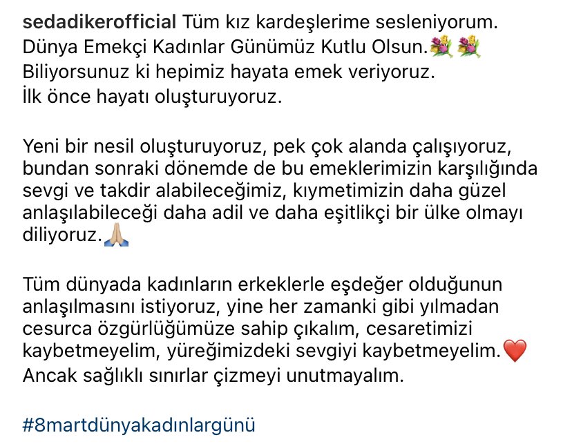 sedadiker's tweet photo. Kadınlar Günümüz Kutlu Olsun 💐 https://t.co/qyGPpO3aeN