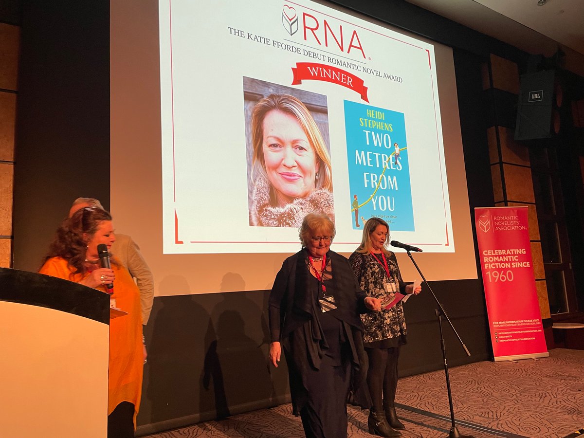 HeadlineAccent's tweet photo. HUGE congratulations to our wonderful author @heidistephens who won the @KatieFforde Debut Romantic Novel Award at the RNAs last night! 🎉❤️🙌❤️

#tuesnews @RNAtweets @CarolineAgent @headlinepg https://t.co/hlDSlD1IQn