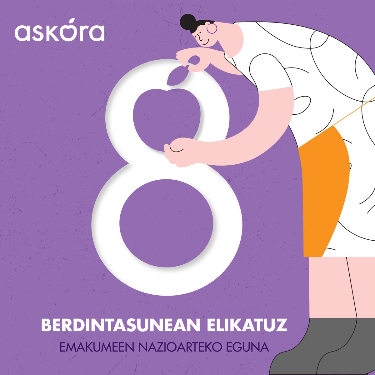 Berdintasunean elikatuz.

#martxoak8 #EmakumeenNazioartekoEguna