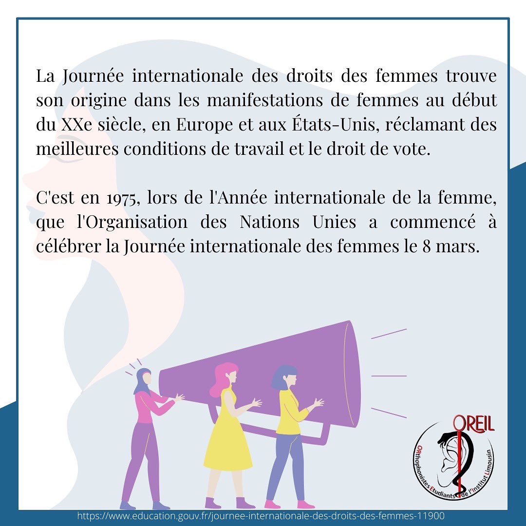OREILortho's tweet photo. Voici quelques petites infos sur la journée des droits de la femme 🌺

Votre co-prez Romain 😚 https://t.co/Abg9X7jrkj