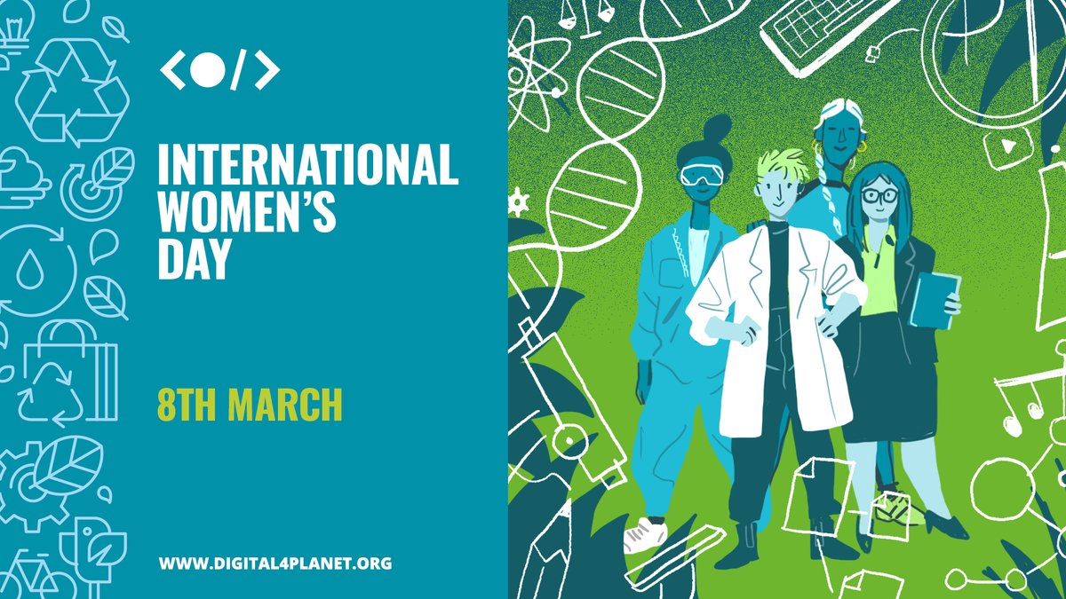 Digital4Planet's tweet photo. Happy #InternationalWomensDay to all women taking #ClimateAction!

Without gender equality today, a sustainable future remains beyond our reach🌎 Today, and every day, D4P stands up for women and people breaking gender bias and saving our planet 

#ChooseToChallenge #IWD2022 https://t.co/9Z8hM1WnOn