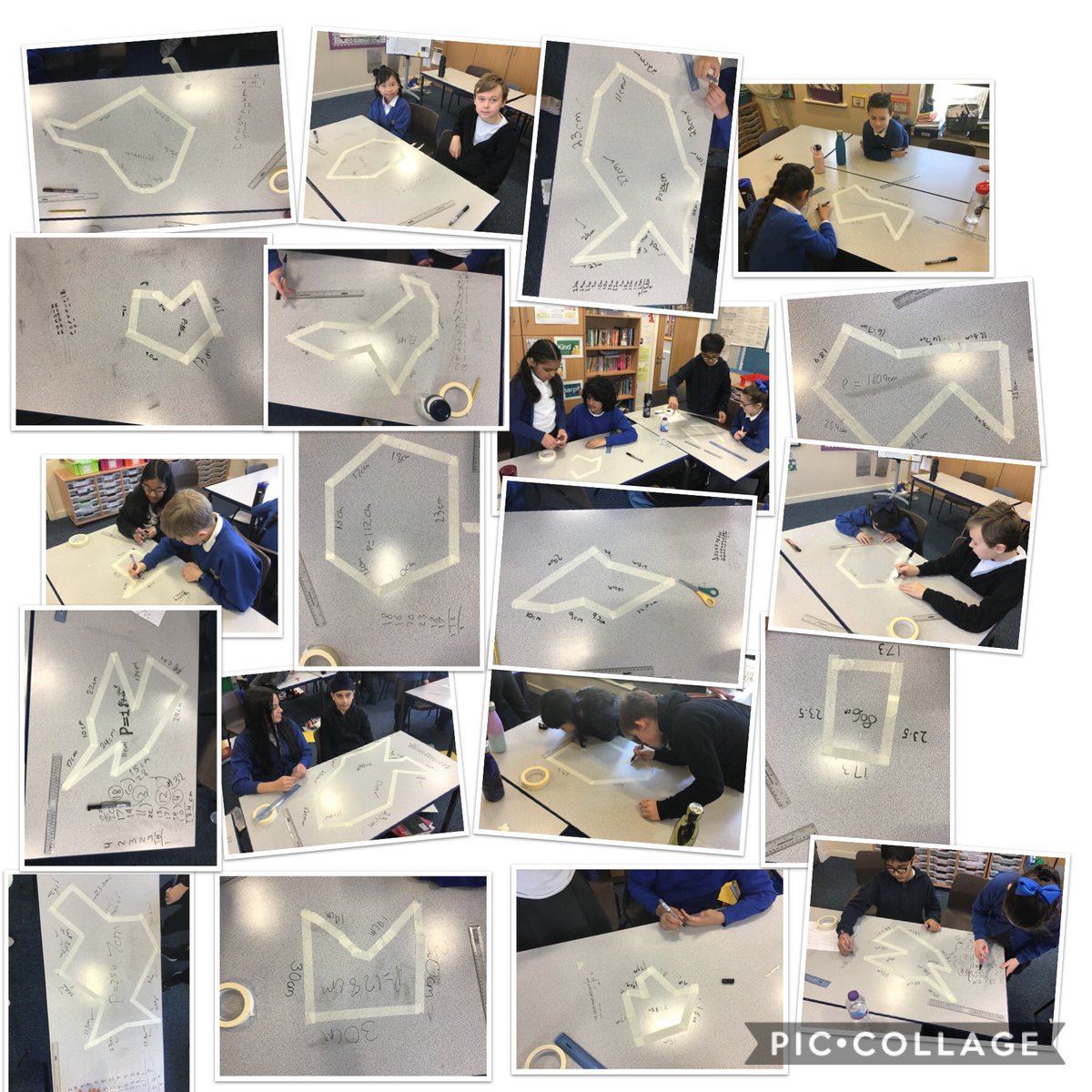 gfprimarycov's tweet photo. 5H have been calculating the perimeters of regular and irregular shapes in their maths lesson today. #GFMaths #GFYear5 https://t.co/1wLLpE6xmT