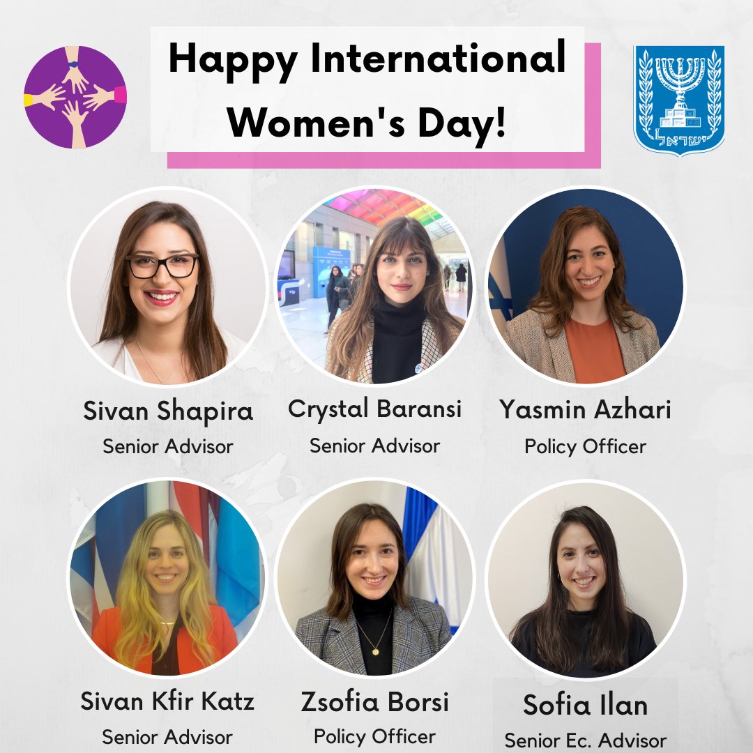 IsraelatOECD's tweet photo. 💪 On any other day of the year - but especially today - we want to acknowledge and celebrate the great work and contribution of the professional women of our Delegation who represent #Israel at the #OECD 
 #internationalwomensday2022 #יוםהאישההבינלאומי https://t.co/aYPMjdS6X1