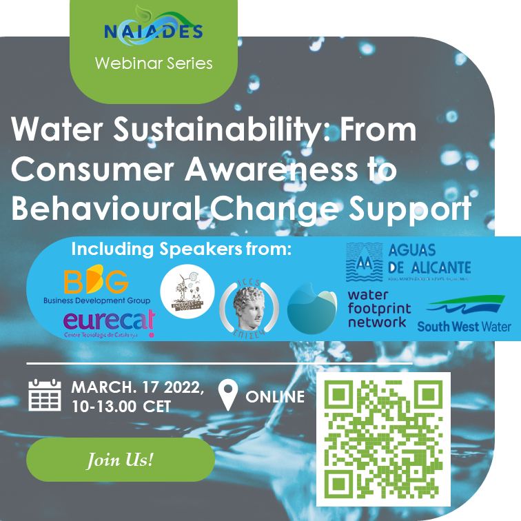 naiadesproject's tweet photo. What's the NAIADES dashboard? What's your #Water Footprint? How to engage #citizen in water #sustainability? What's the role of the Quintuple Helix? How to use smart meter data for citizen #engagement? 
👉join our #webinar on 17.03 from 10-13 CET: 
https://t.co/G4wrM6c29W
#h2020 https://t.co/CzgfzXM3fB