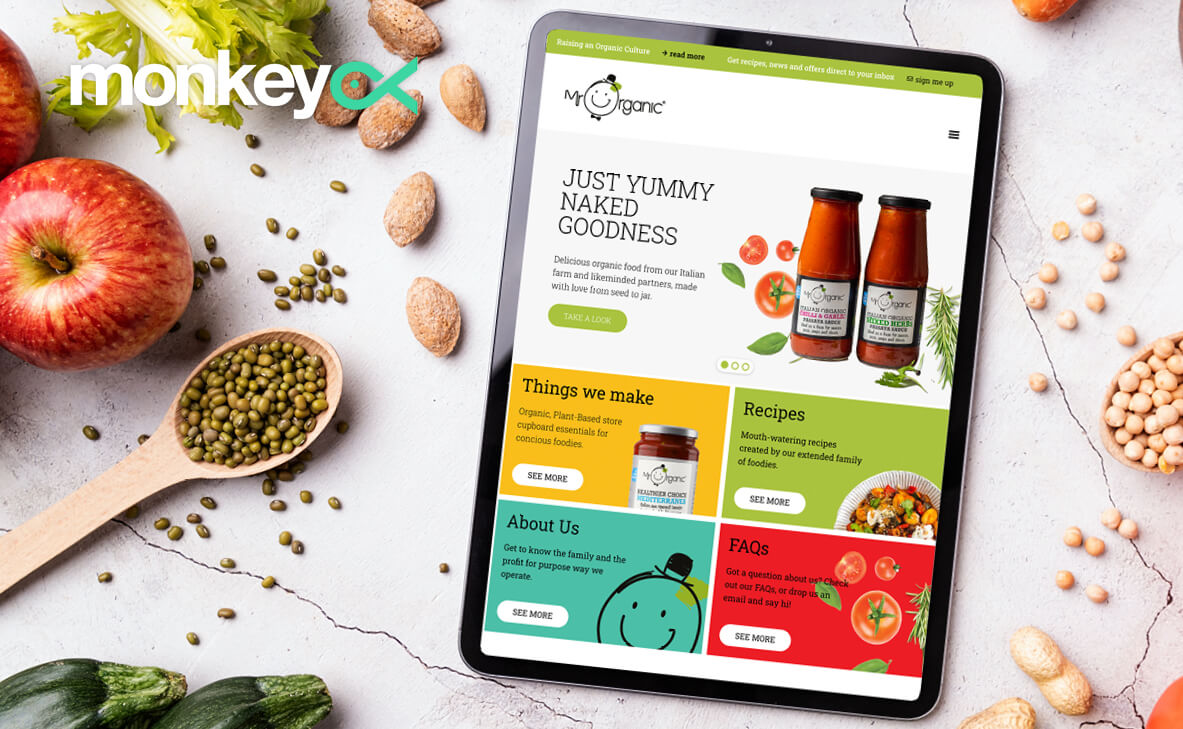 MonkeyFishLtd's tweet photo. Love #organic, plant based, palm oil free products? You’ll LOVE the new @MrOrganic website launched by Ste &amp; Mav 

🍃 Check it out https://t.co/rxt2XRNPGW

#creativeagency #webdesign #webdevelopment #veganfood #design #digitalmarketingagency https://t.co/EGwFwGsmfl