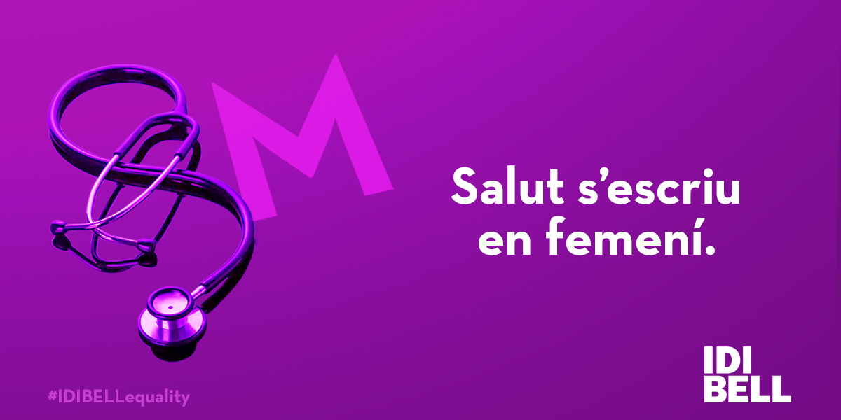idibell_cat's tweet photo. 🟣#Salut s'escriu en #femení.
#8M2022 #IWD2022 #IDIBELLequality https://t.co/VsfAeJxmLd