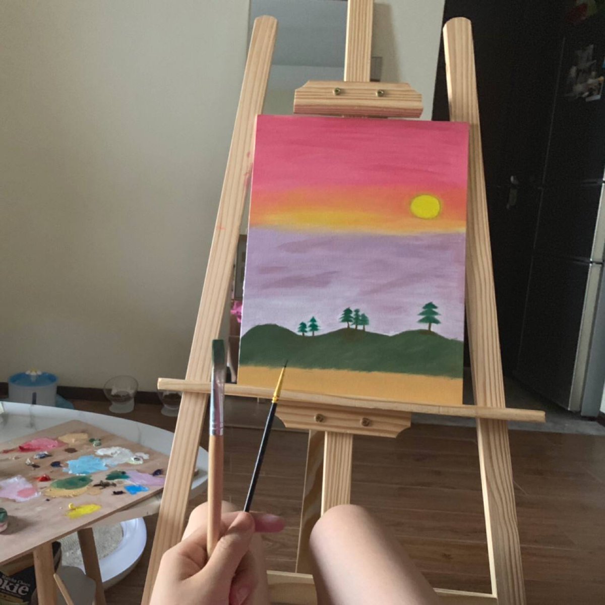 Augustllo's tweet image. Paint a simple piece that really calms me when I paint