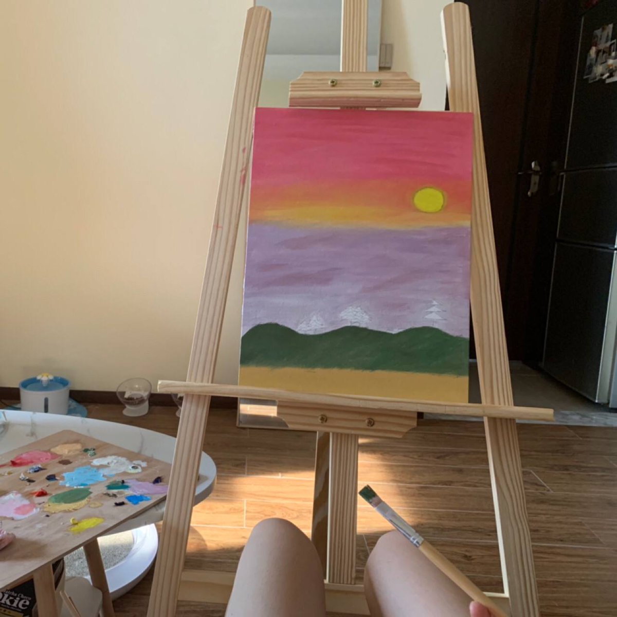 Augustllo's tweet image. Paint a simple piece that really calms me when I paint
