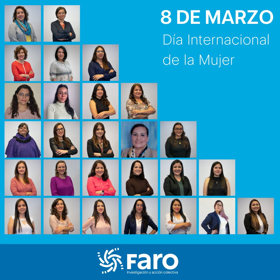 Faro_org's tweet photo. El #8Marzo es una fecha que conmemora el papel de las mujeres y su lucha para una sociedad más justa, libre y equitativa.

Desde FARO buscamos ser un espacio de acción y visibilización para otras mujeres. https://t.co/4TfsmpX3Mf