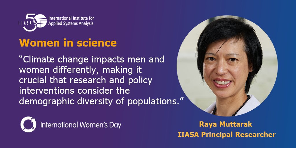➡️On #InternationalWomensDay, Raya Muttarak highlights the need to #BreakTheBias in #population #sustainability #research.

✅Join Raya at IIASA public webinar #6 - 30 March 2022 14:30 - 15:30 (CET) for a conversation on #WomenInScience.

👉bit.ly/3KoGkAl
