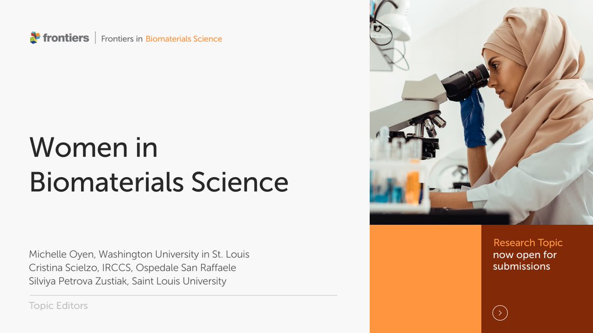 FrontBiomatSci's tweet photo. Which #WomenInScience inspire you in your field?

We are delighted to present our women-led open access collection highlighting the work of outstanding female scientists in #biomaterialsscience

Check it out here 👉 https://t.co/JNVNprMd8I https://t.co/WSA4qEtgWD