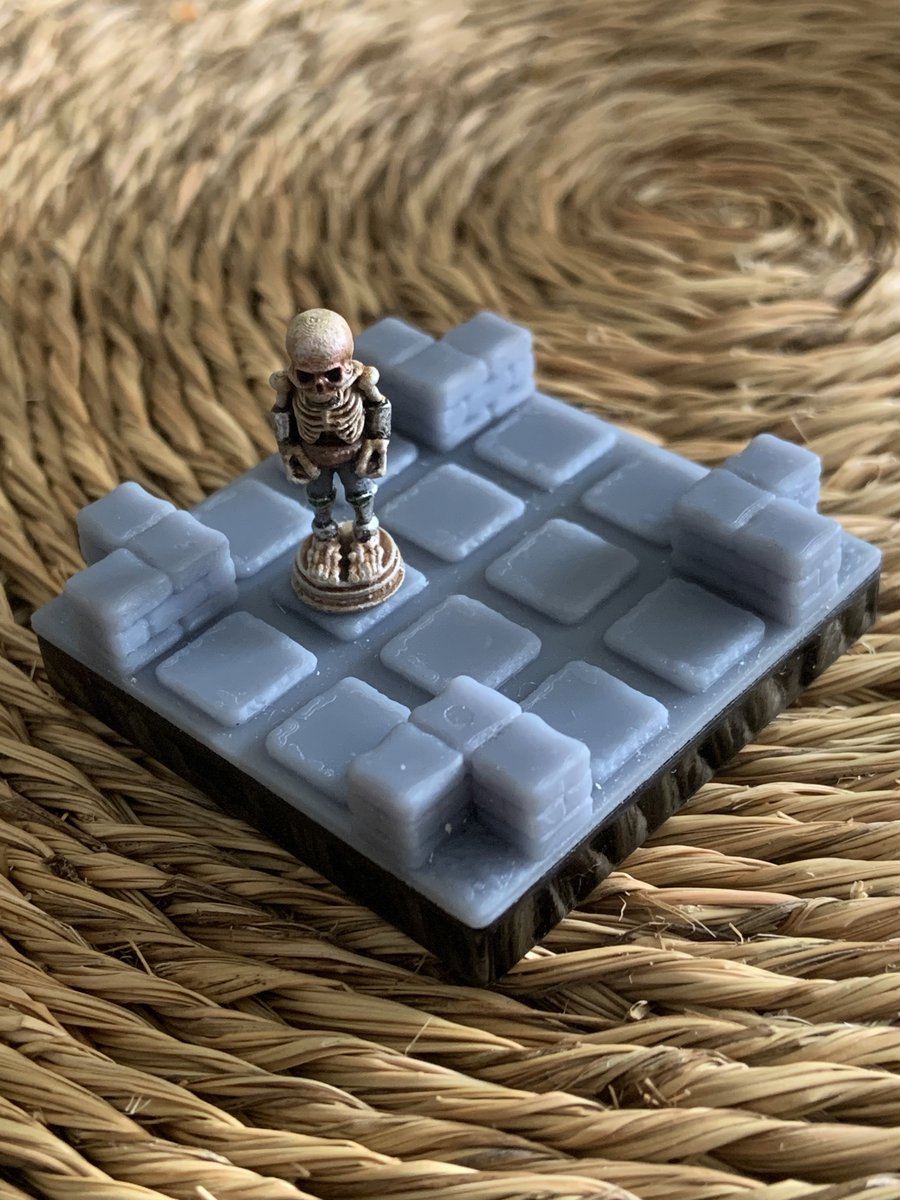 demonsterus's tweet photo. Here is an “almost” final version of a Demonsterus crossroads (game tile) now on a shiny acrylic base crammed with 20 magnets for snap magic aesthetics https://t.co/TAvsFcDegy