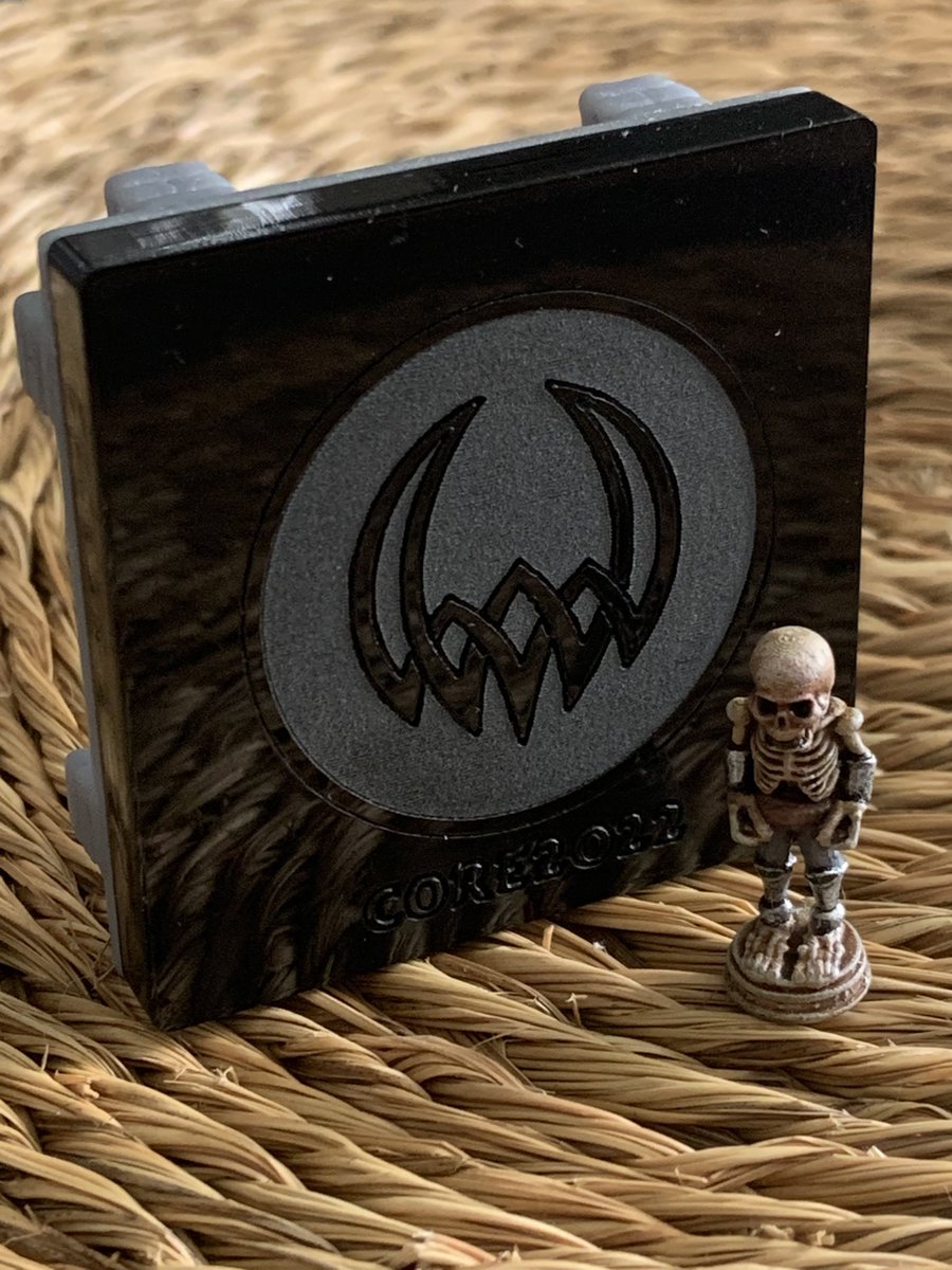demonsterus's tweet photo. Here is an “almost” final version of a Demonsterus crossroads (game tile) now on a shiny acrylic base crammed with 20 magnets for snap magic aesthetics https://t.co/TAvsFcDegy