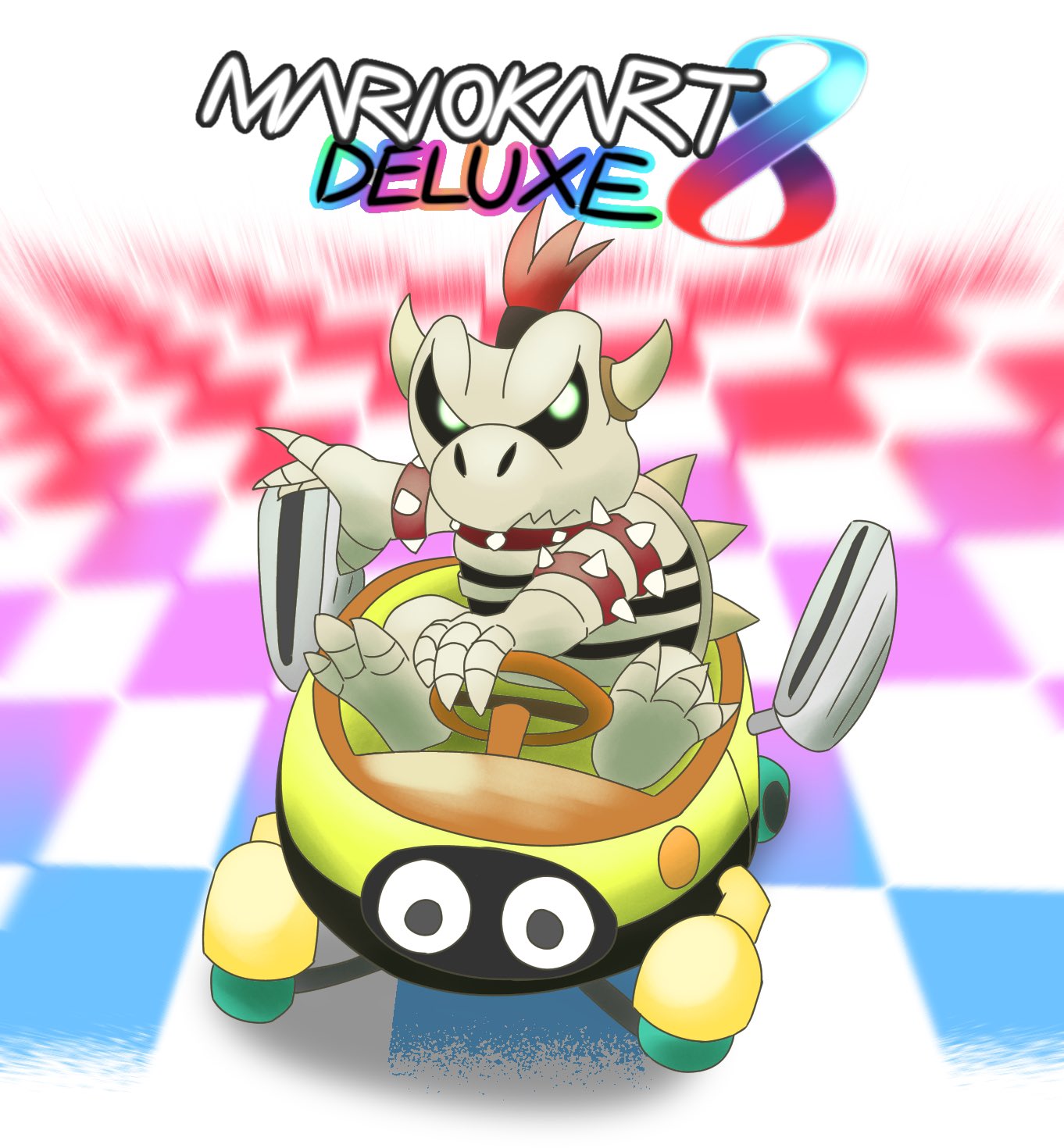 マリオカード MDL]クッパ(イエロー×ホワイト×グリーン) マリオカート8