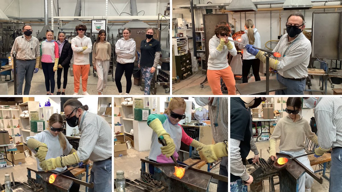 DunottarSchool's tweet photo. Many thanks to Adam Aaronson Glass @glassinteriors for welcoming our art scholars for a glass-making workshop. They had an amazing experience and created some impressive artwork. We look forward to sharing the outcomes with you when they are out of the kiln. #GlassBlowing https://t.co/avwklnT6v3