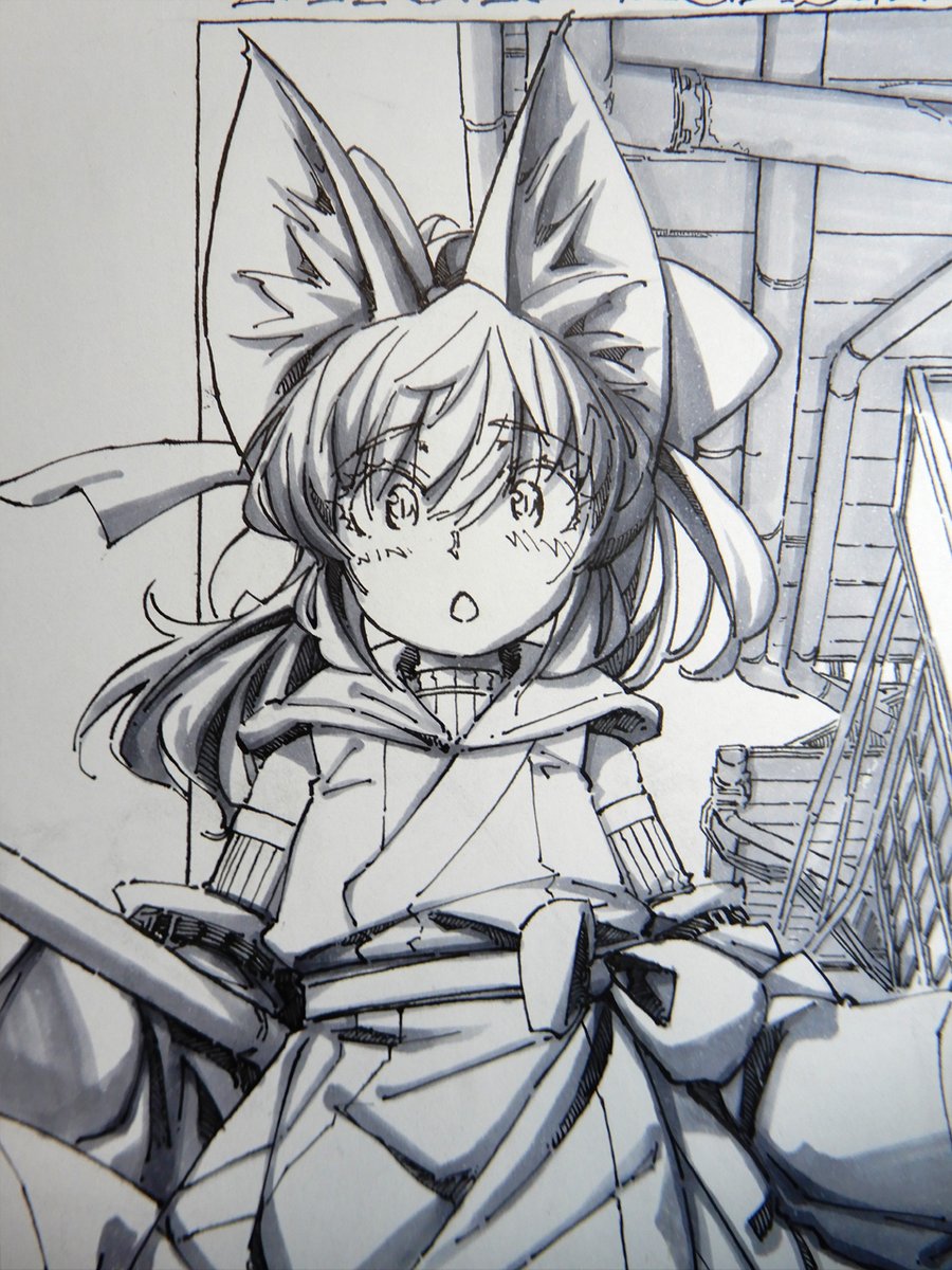 影つけ。最近大きい絵や変わった素材を描いてたので、この描き方安心する…。 