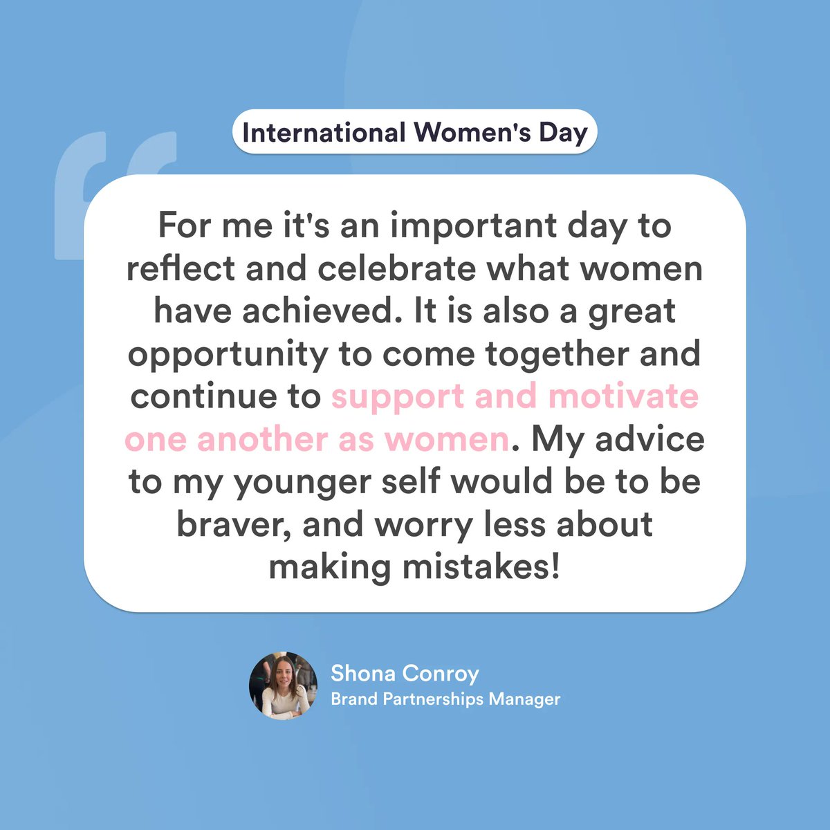 sampltech's tweet photo. Happy #InternationalWomensDay!

We asked a few of our girls to share the advice they would give to their younger selves, and what WID means to them. Swipe through!

#BreakTheBias #ProductSampling #MeetTheTeam #Samples #Marketing https://t.co/Jaug911Gbt