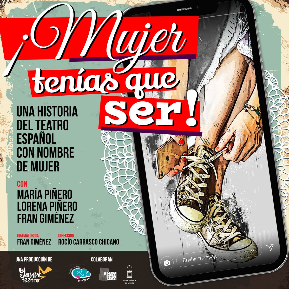 ¡Mujer Tenias que Ser!

Viernes 11 de Marzo 2022, 20:30 horas.

Sala Jordi Rebellón

Venta de entradas: 

bacantix.com/entradas/?id=A…

Museo Arqueológico, Casa de la Cultura y el mismo día 2 horas antes en taquilla Auditorio.