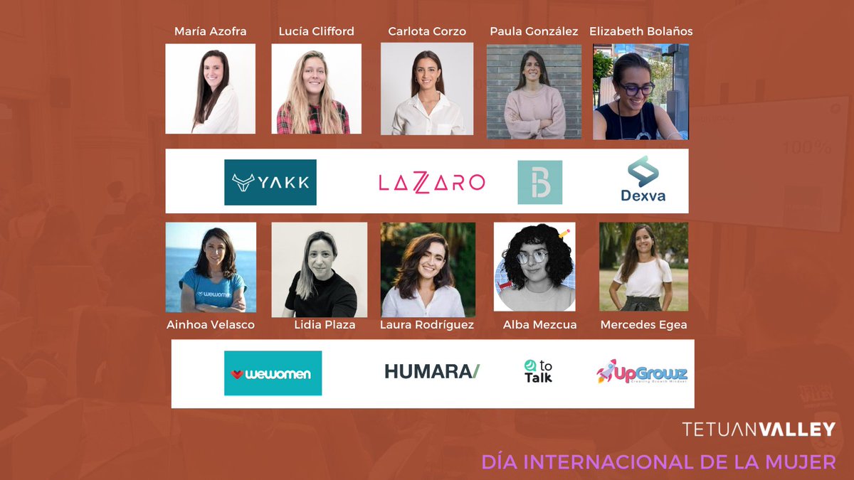 tetuanvalley's tweet photo. Feliz Día de la Mujer y enhorabuena a todas estas mujeres emprendedoras 👩‍💻🚀 

8 de las 12 startups seleccionadas en la última Startup School han sido fundadas por mujeres. Conoce a las fundadoras y sus proyectos: https://t.co/Z02LZH8DbT

#DíaInternacionaldelaMujer #8Marzo2022 https://t.co/70rGYd6T1Z