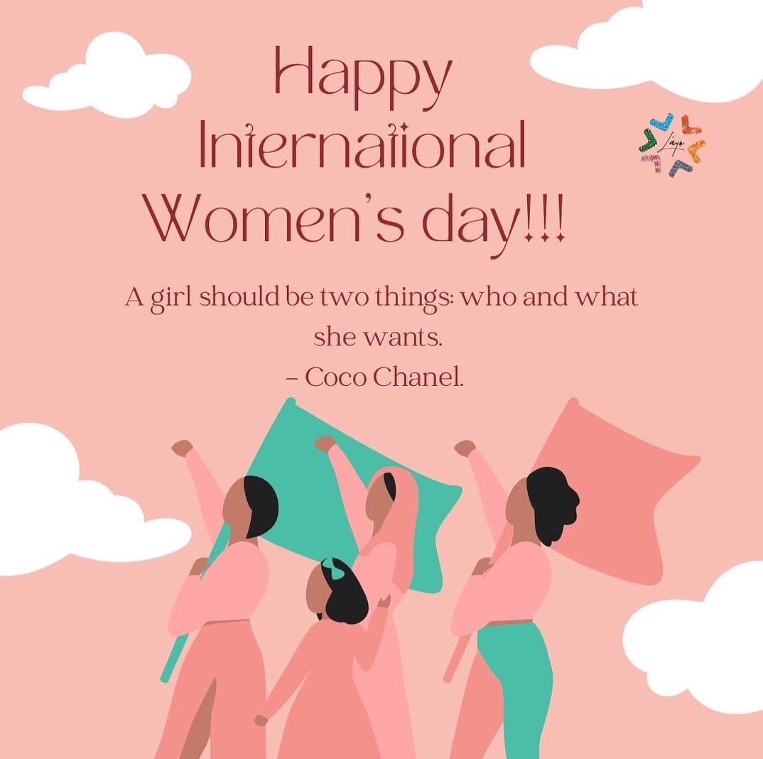 Layo_ng's tweet photo. Happy International Women’s Day to all women!!! https://t.co/DCyMsmksZD