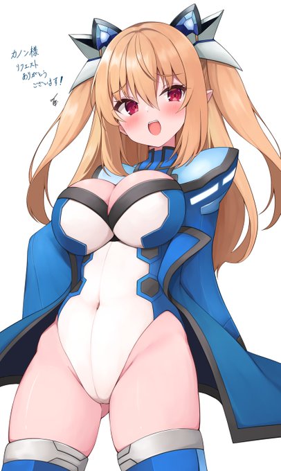 〆じ郎様(@simezi_ro)にSkebで依頼させていただいたうちの子!
この小生意気な表情とむちぷに肉感…( *`ω、)
メスガキ感溢れるイメージぴったりの一枚をありがとうございました! 