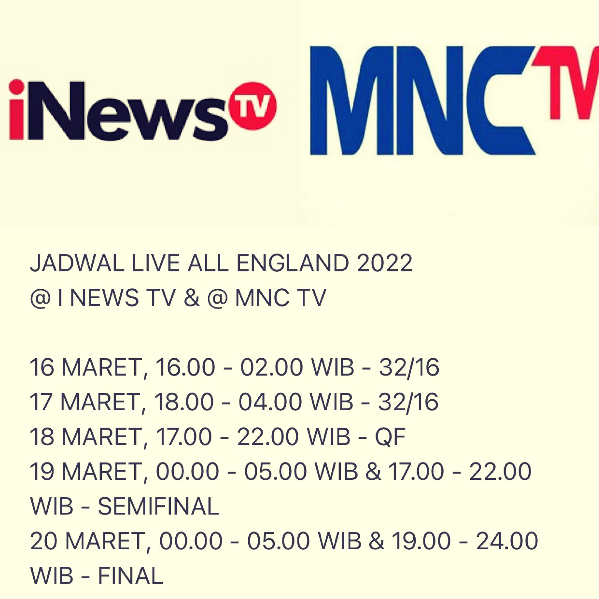 mnc live streaming all england 2022