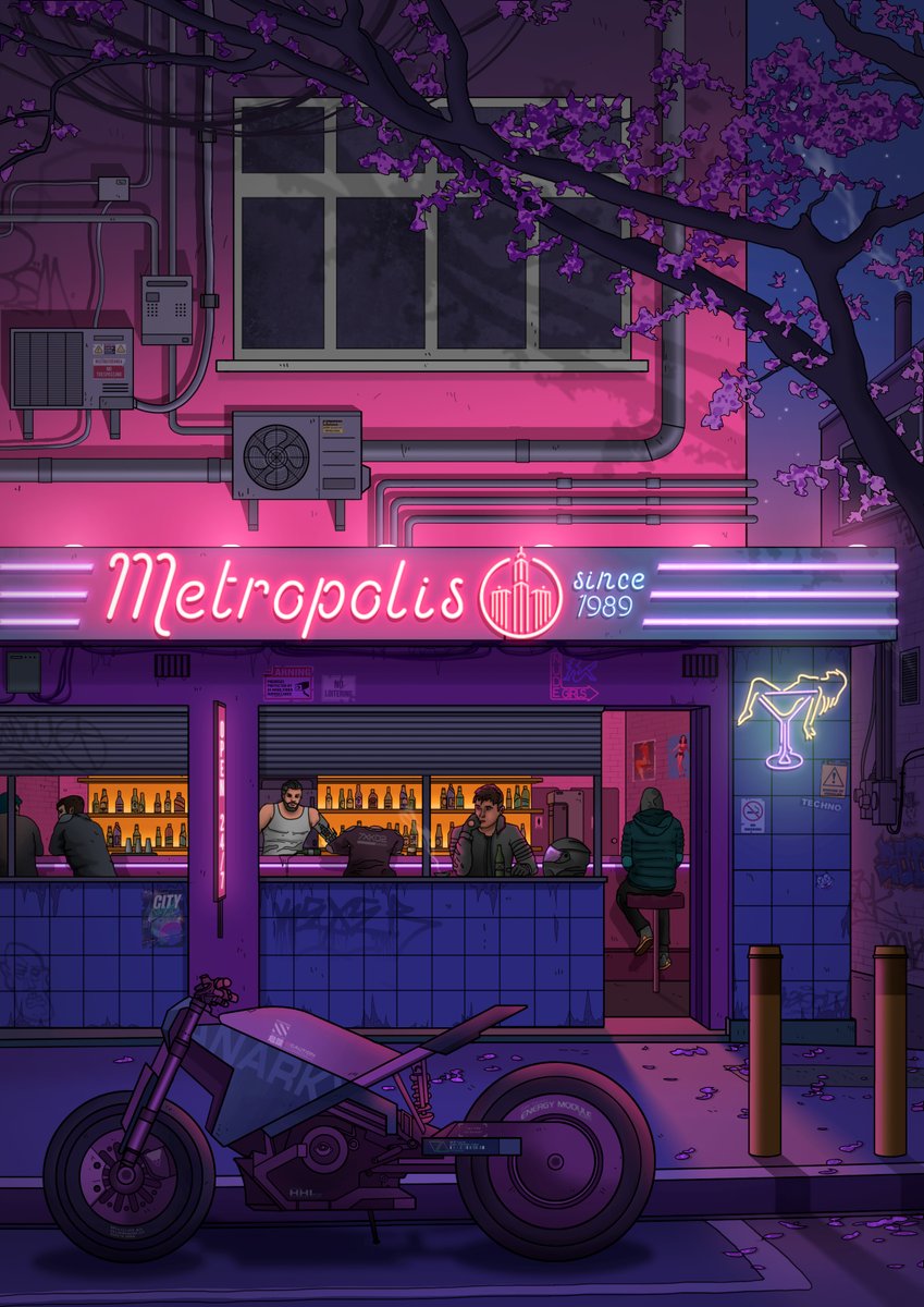 AnarkyDesigns's tweet image. Metropolis, AnarkyArt 2022.

#cyberpunk #bladerunner #aesthetic #vaporwave #synthwave #neon