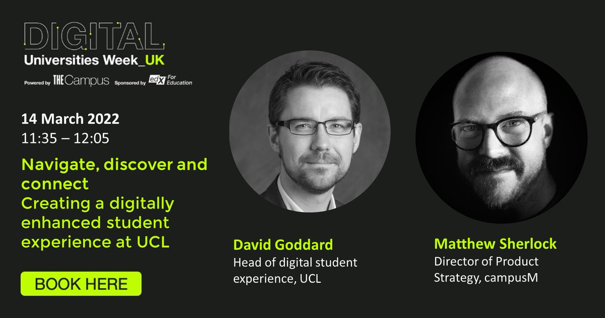 _campusM_'s tweet photo. Wondering how to keep students engaged? Come and join us at #THEdigiweekuk next 14th-18th March to find out how #campusM can help you to support your students, no matter where they are.
#mobileapp #digitalstudents #highered #digitalexperience
https://t.co/YvwlapeqD0 https://t.co/1atGlnKy70