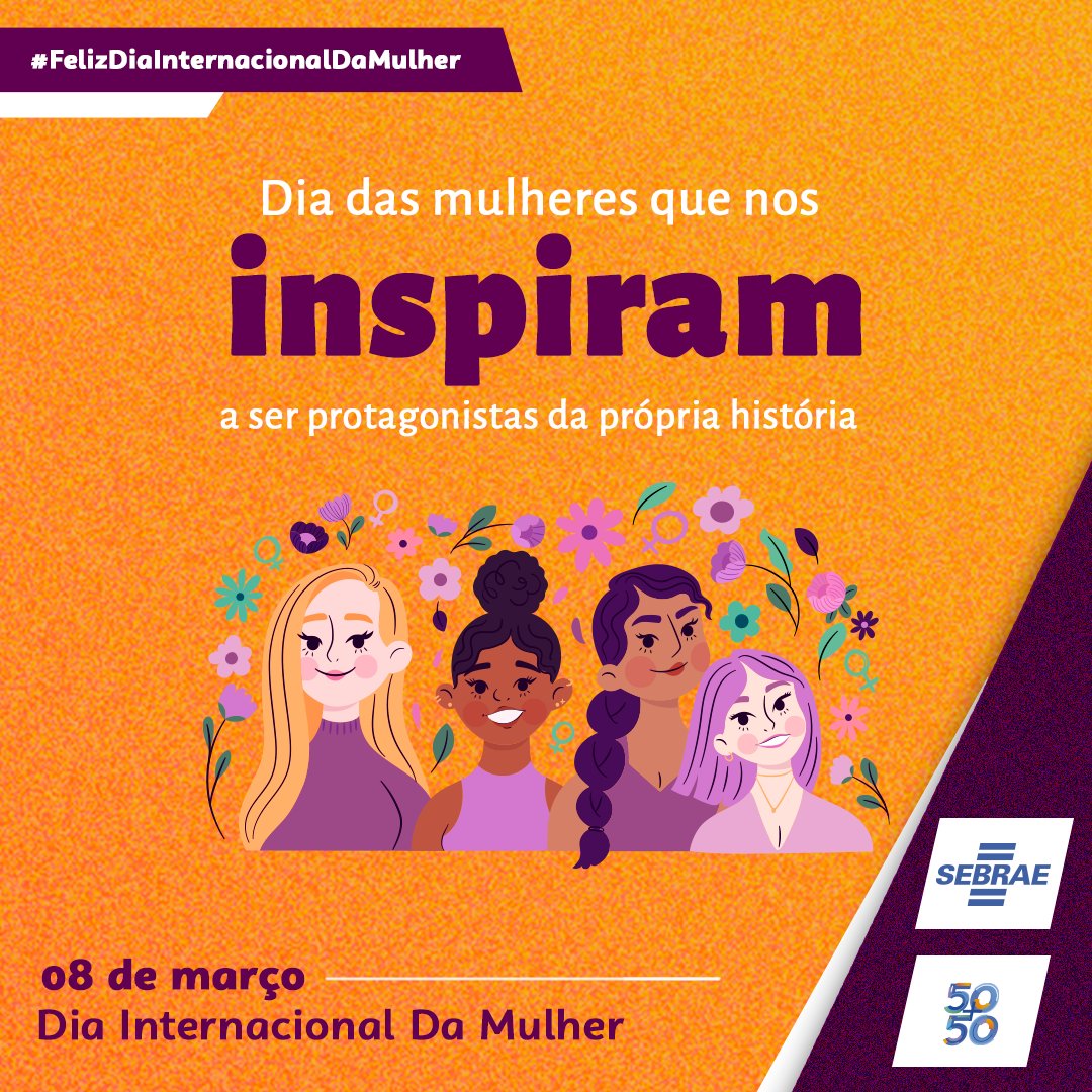 SebraeParaiba's tweet photo. O Sebrae Paraíba deseja a todas vocês mulheres, símbolo de determinação e resistência, um Feliz Dia Internacional da Mulher. Sua luta por igualdade também é nossa, e seu lugar é onde você desejar! Vocês são as protagonistas da própria história!
#sebrae #sebraepb #diadamulher https://t.co/4mSa6ZDYSi