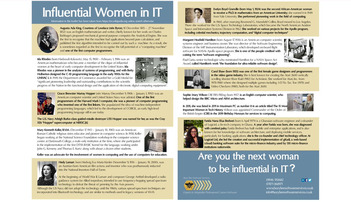 It's #InternationalWomensDay2022 &amp; a time to remember #softwaredevelopment &amp; #SoftwareEngineering isn't just a career for men. Many women have been instrumental in IT &amp; continue to be, so to all women past, present &amp; future influential women in IT #HappyInternationalWomensDay