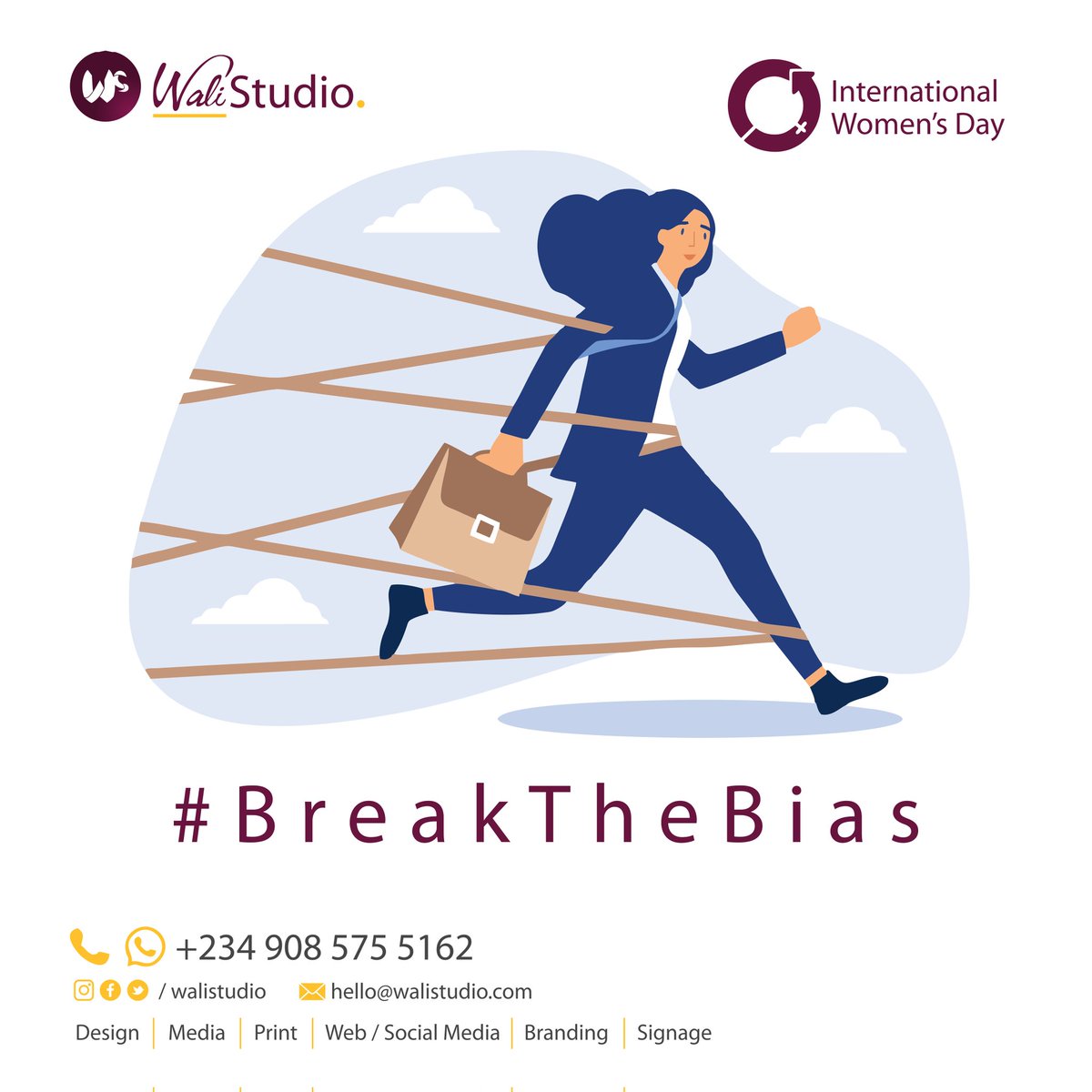 WaliStudio's tweet photo. Happy Women's Day #BreakTheBias #WaliStudio. https://t.co/6VohkeaVgc