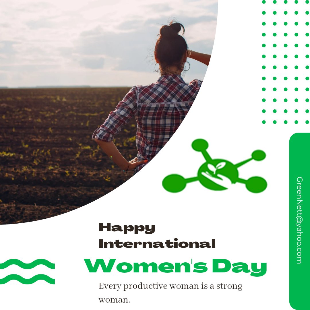 _GreenNett's tweet photo. Every productive woman is a strong woman.

#IWD
#GREENNETT https://t.co/qF1wzvykZZ