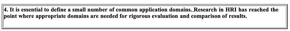 robinrmurphy's tweet photo. Do you agree that #HRI needs common application domains? That's a finding from the 2001-2002 @DARPA @NSF study on #HRI led by Erika Rogers and myself- I went over the history of HRI for the @HRIPioneers. I am proud to have pioneered #RescueRobotics. https://t.co/5jNo8yq2dC