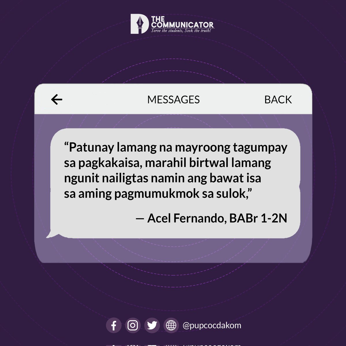 pupcocdakom's tweet photo. LATHALAIN I Kwentong #PersSem: GoIskool21 to GoIskool22 

Read the full article on our Facebook page: https://t.co/mkugxwb7Er https://t.co/gkcYmjGEv1