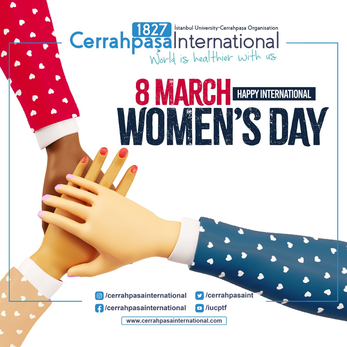 cerrahpasaint's tweet photo. Happy #womensday to all women who make the world beautiful at every step 💖💖💖

#cerrahpaşatıpfakültesi
#cerrahpaşainternational
#cerrahpaşaonlinedoctor https://t.co/R7hWxVX14o