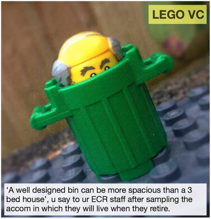 iancooketal's tweet photo. #otd 4 years ago #LEGOVC was in the bin. Even more sad & relevant now so many colleagues are calculating their massive pension cuts. VCs, this is how you look, still. #ussmess #oneofusallofus https://t.co/tSb53VM9CW